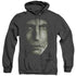 HARRY POTTER/SNAPE HEAD - ADULT HEATHER HOODIE - BLACK