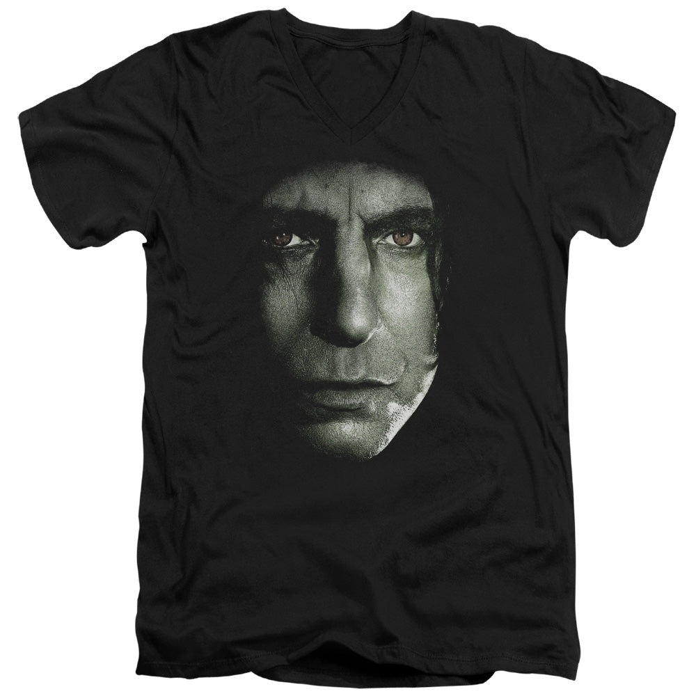 HARRY POTTER/SNAPE HEAD - S/S ADULT V-NECK 30/1 - BLACK