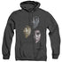 HARRY POTTER/HERO HEADS - ADULT HEATHER HOODIE - BLACK