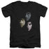 HARRY POTTER/HERO HEADS - S/S ADULT V-NECK 30/1 - BLACK