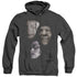 HARRY POTTER/VILLIAN HEADS - ADULT HEATHER HOODIE - BLACK