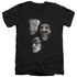 HARRY POTTER/VILLIAN HEADS - S/S ADULT V-NECK 30/1 - BLACK