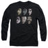 HARRY POTTER/HORIZONTAL HEADS -  L/S ADULT 18/1  - BLACK