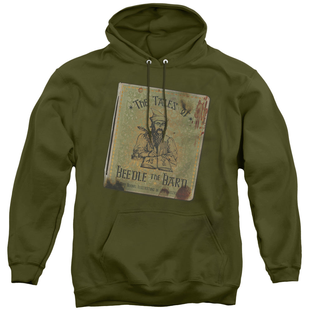 HARRY POTTER/BEEDLE THE BARD - ADULT PULLOVER HOODIE - MILITARY GREEN