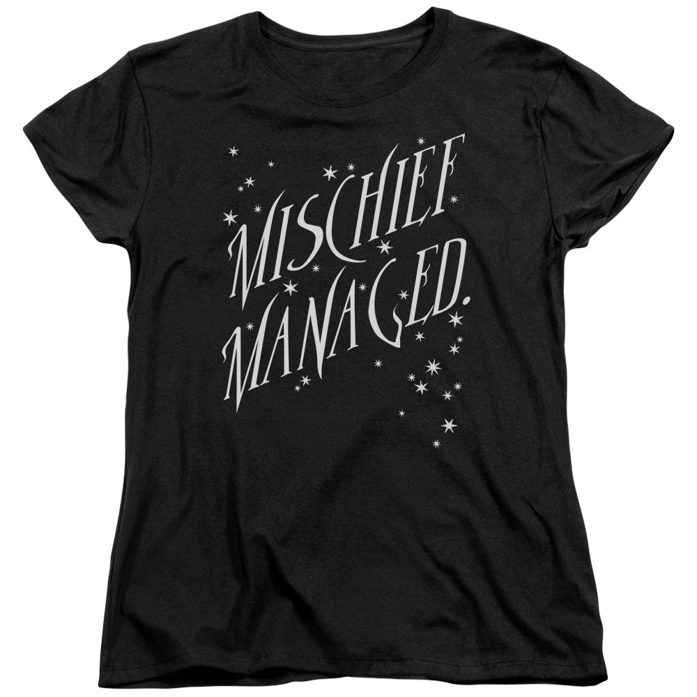 HARRY POTTER/MISCHIEF MANAGED 4 - S/S WOMENS TEE - BLACK