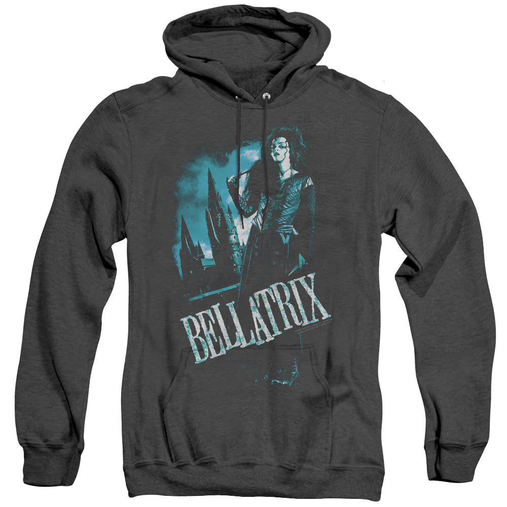 HARRY POTTER/BELLATRIX FULL BODY - ADULT HEATHER HOODIE - BLACK
