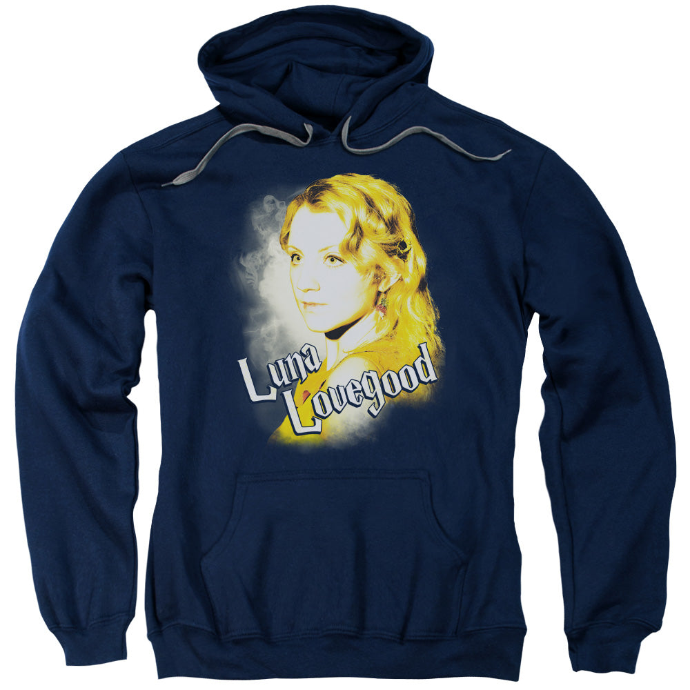 HARRY POTTER/LUNA CLOSEUP - ADULT PULLOVER HOODIE - NAVY