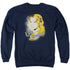 HARRY POTTER/LUNA CLOSEUP - ADULT CREWNECK SWEATSHIRT - NAVY