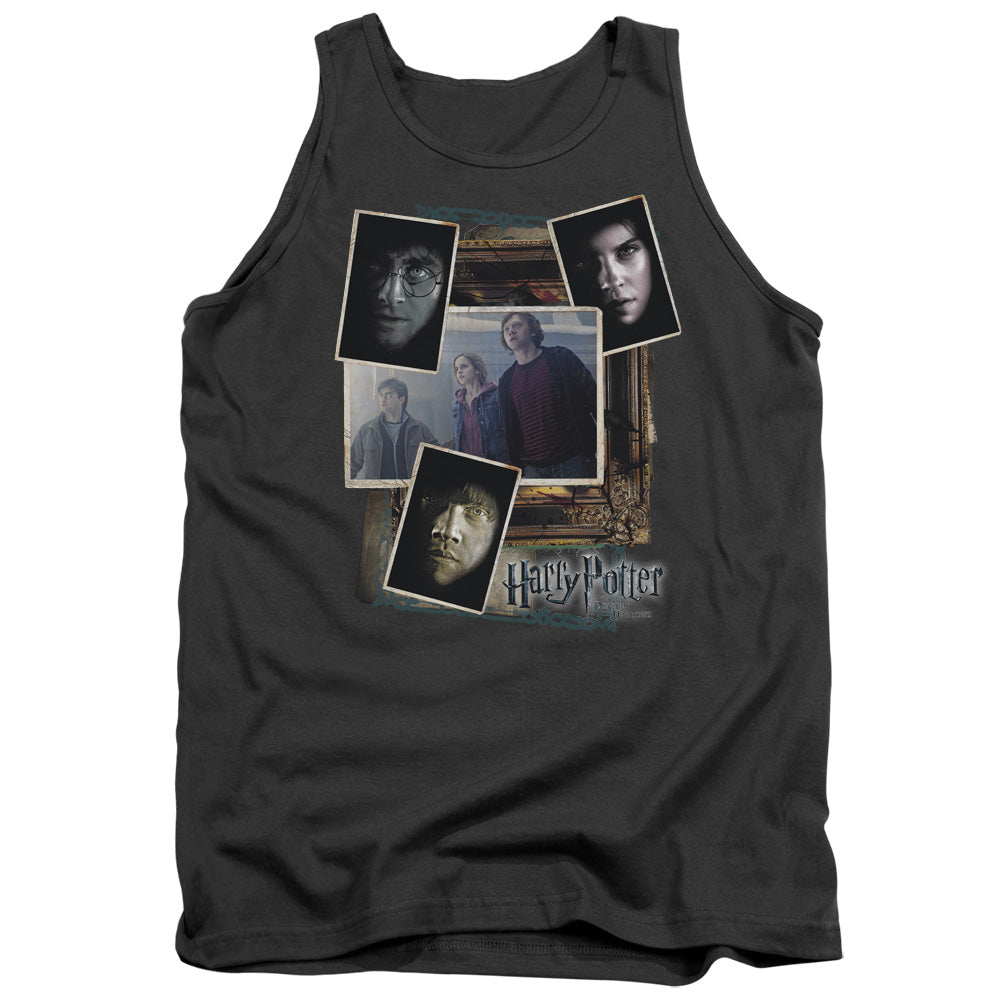 HARRY POTTER/TRIO COLLAGE - ADULT TANK - CHARCOAL