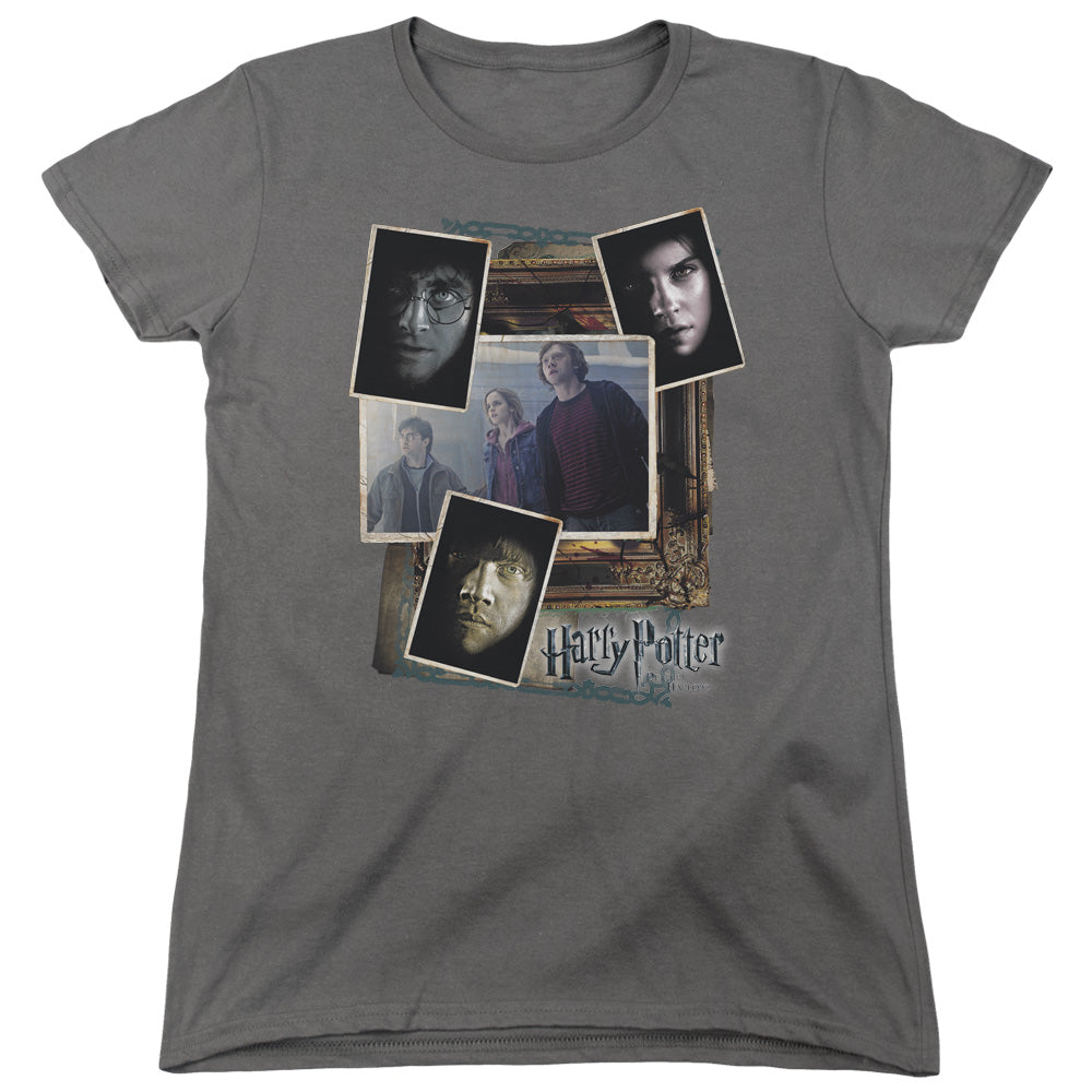 HARRY POTTER/TRIO COLLAGE - S/S WOMENS TEE - CHARCOAL