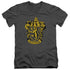 HARRY POTTER/GRYFFINDOR CREST - S/S ADULT V-NECK 30/1 - CHARCOAL