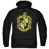 HARRY POTTER/HUFFLEPUFF CREST - ADULT PULLOVER HOODIE - BLACK
