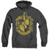 HARRY POTTER/HUFFLEPUFF CREST - ADULT HEATHER HOODIE - BLACK