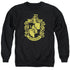 HARRY POTTER/HUFFLEPUFF CREST - ADULT CREWNECK SWEATSHIRT - BLACK