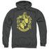 HARRY POTTER/HUFFLEPUFF CREST - ADULT PULLOVER HOODIE - CHARCOAL