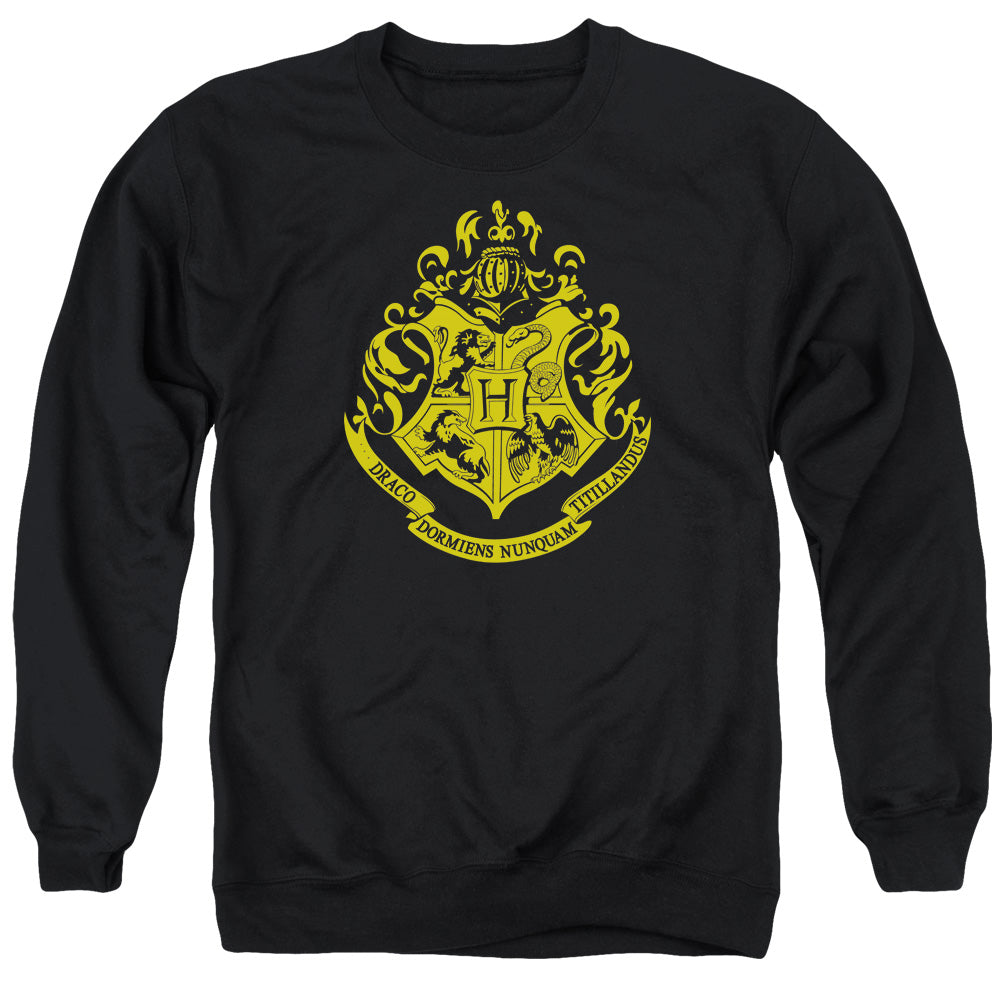 HARRY POTTER/HOGWARTS CREST - ADULT CREWNECK SWEATSHIRT - BLACK