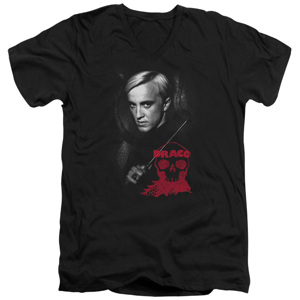 HARRY POTTER/DRACO PORTRAIT - S/S ADULT V-NECK 30/1 - BLACK