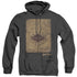 HARRY POTTER/MARAUDERS MAP - ADULT HEATHER HOODIE - BLACK