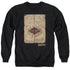 HARRY POTTER/MARAUDERS MAP - ADULT CREWNECK SWEATSHIRT - BLACK