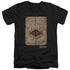 HARRY POTTER/MARAUDERS MAP - S/S ADULT V-NECK 30/1 - BLACK