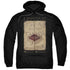 HARRY POTTER/MARAUDERS MAP WORDS - ADULT PULLOVER HOODIE - BLACK