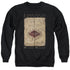 HARRY POTTER/MARAUDERS MAP WORDS - ADULT CREWNECK SWEATSHIRT - BLACK
