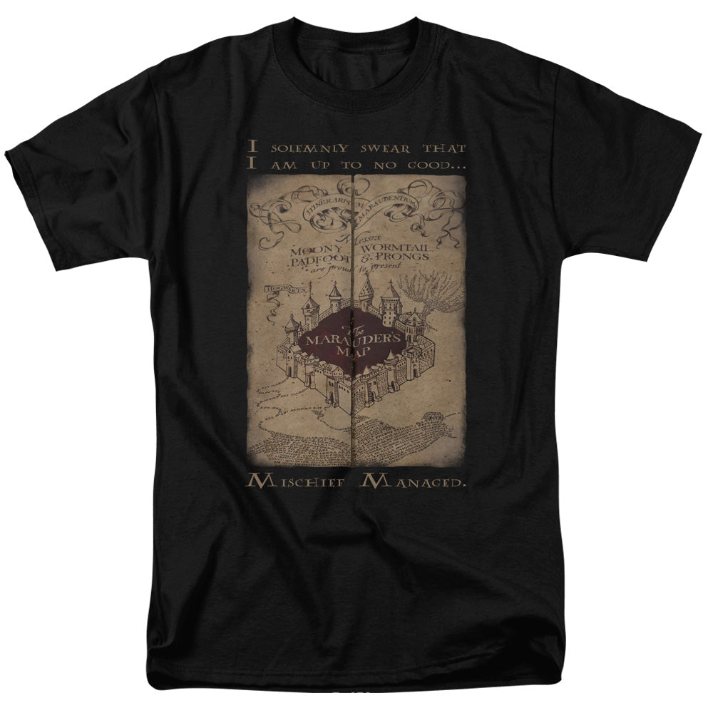 HARRY POTTER/MARAUDER'S MAP WORDS - S/S ADULT 18/1 - BLACK
