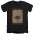 HARRY POTTER/MARAUDERS MAP WORDS - S/S ADULT V-NECK 30/1 - BLACK