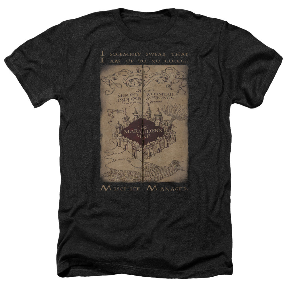 HARRY POTTER/MARAUDERS MAP WORDS - ADULT HEATHER - BLACK