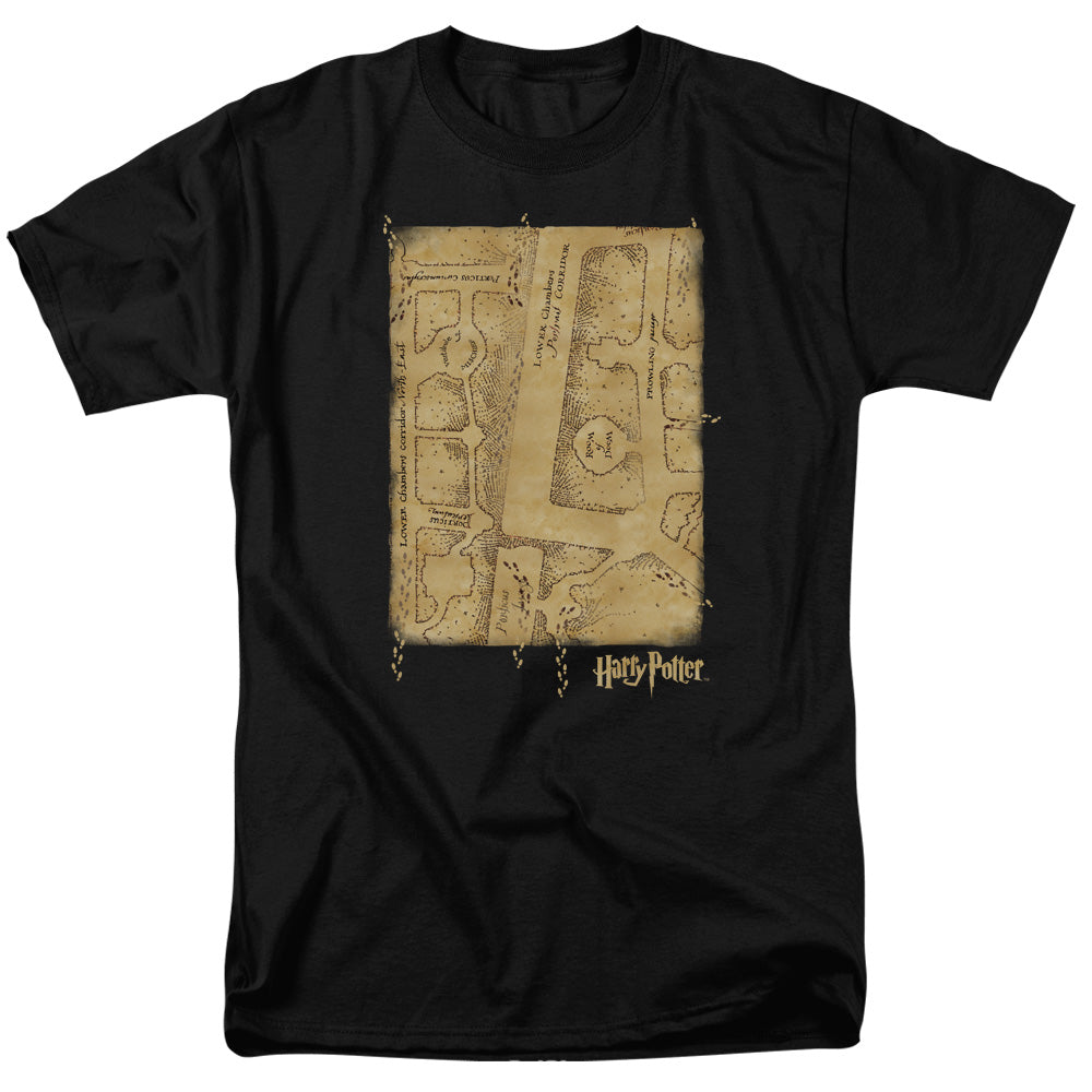 HARRY POTTER/MARAUDER'S MAP INTERIOR - S/S ADULT 18/1 - BLACK