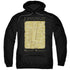 HARRY POTTER/MARAUDERS MAP INTERIOR WORDS - ADULT PULLOVER HOODIE - BLACK