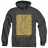 HARRY POTTER/MARAUDERS MAP INTERIOR WORDS - ADULT HEATHER HOODIE - BLACK