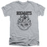 HARRY POTTER/HOGWARTS ATHLETIC - S/S ADULT V-NECK 30/1 - ATHLETIC HEATHER