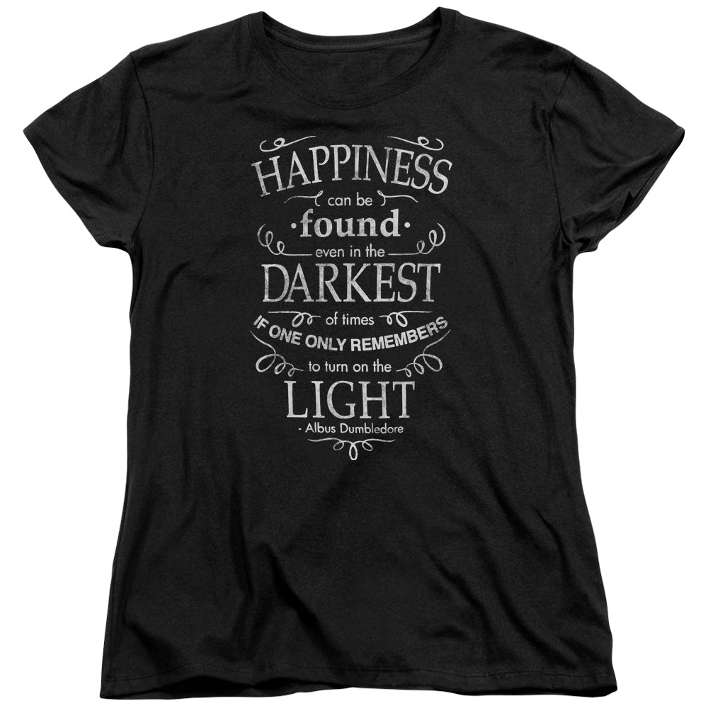 HARRY POTTER/HAPPINESS - S/S WOMENS TEE - BLACK