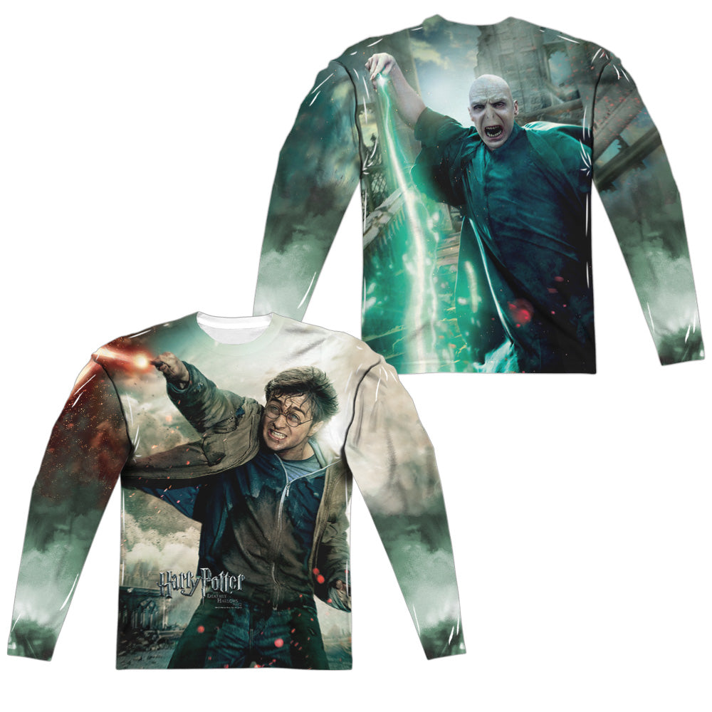 HARRY POTTER/HARRY VS VOLDEMORT (FRONT/BACK PRINT) - L/S ADULT POLY CREW  - MULTI