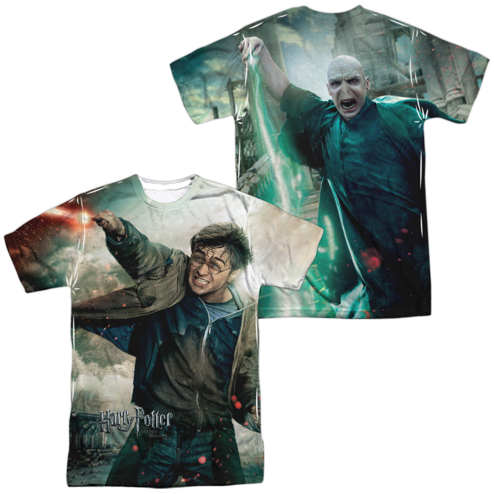 HARRY POTTER/HARRY VS VOLDEMORT (FRONT/BACK PRINT) - S/S ADULT POLY CREW - MULTI