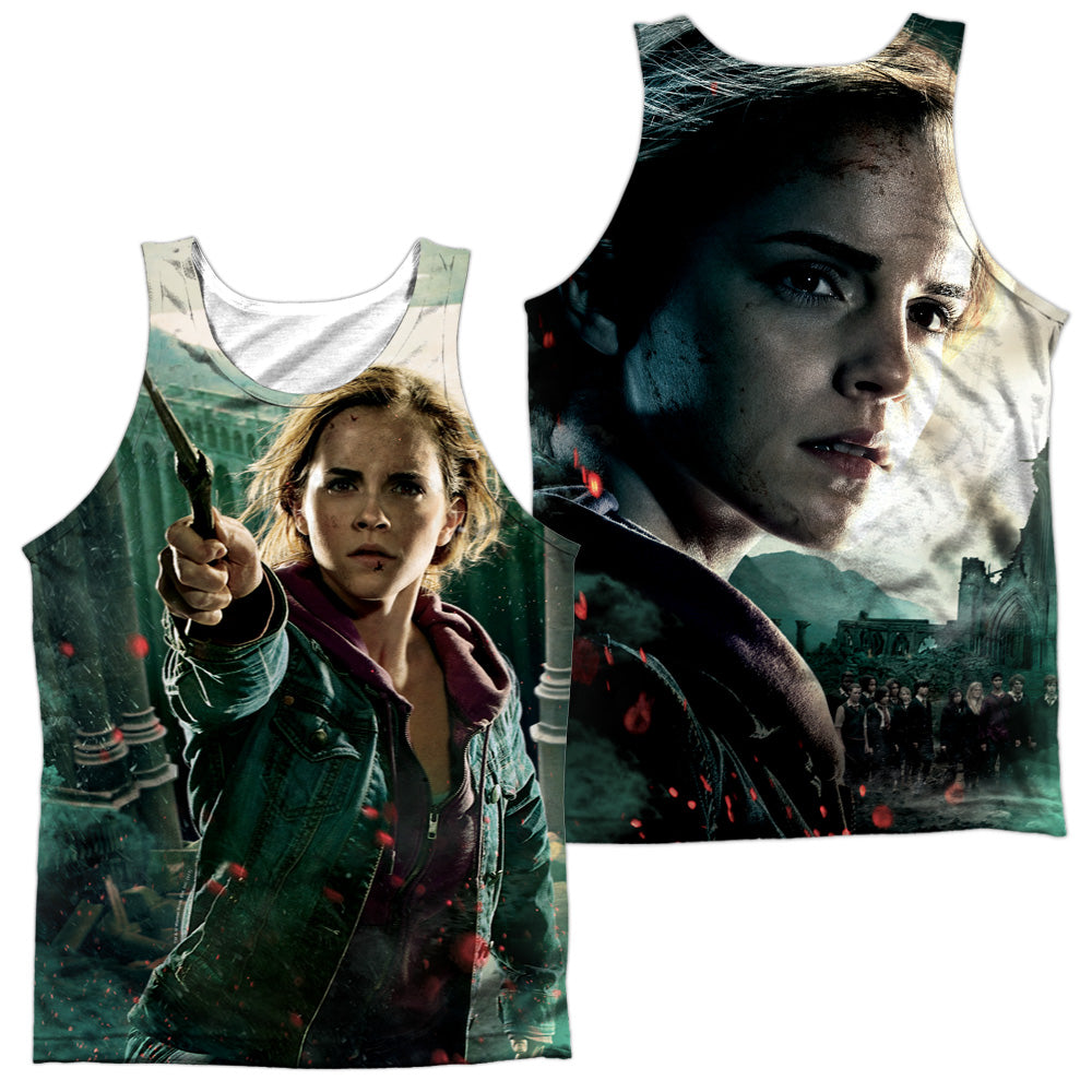 HARRY POTTER/HERMIONE FINAL BATTLE (FRONT/BACK PRINT) - ADULT POLY TANK TOP - MULTI