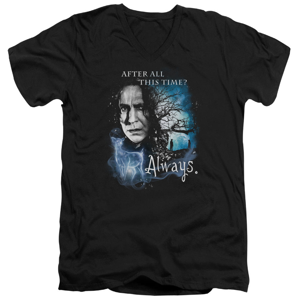 HARRY POTTER/ALWAYS - S/S ADULT V-NECK 30/1 - BLACK