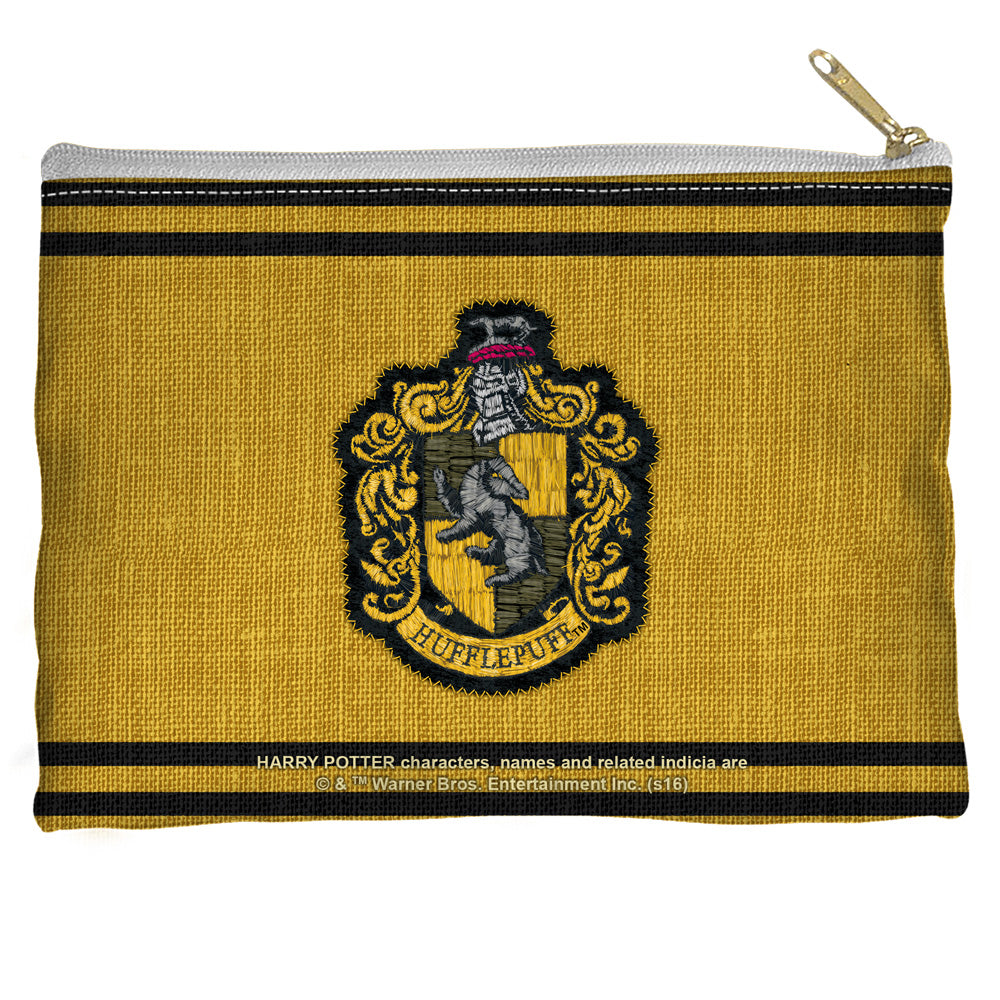 HARRY POTTER/HUFFLEPUFF STITCH CREST - STRAIGHT BOTTOM ACCESSORY POUCH