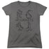 HARRY POTTER/LITERARY CRESTS - S/S WOMENS TEE - CHARCOAL