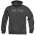 HARRY POTTER/LOGO - ADULT HEATHER HOODIE - BLACK