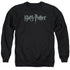 HARRY POTTER/LOGO - ADULT CREWNECK SWEATSHIRT - BLACK