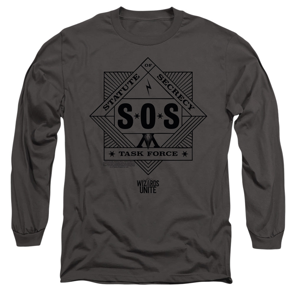 HARRY POTTER WIZARDS UNITE/SOS TASK FORCE - L/S ADULT 18/1 - CHARCOAL