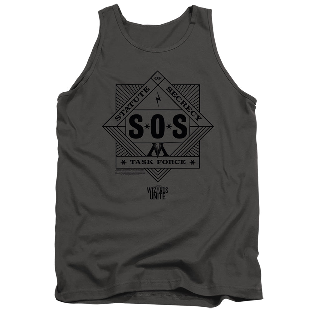 HARRY POTTER WIZARDS UNITE/SOS TASK FORCE - ADULT TANK - CHARCOAL