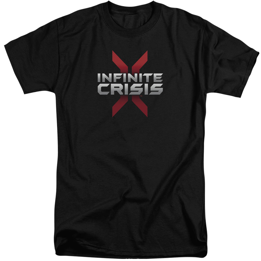 INFINITE CRISIS/LOGO - S/S ADULT TALL 18/1 - BLACK