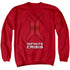 INFINITE CRISIS/TITLE - ADULT CREWNECK SWEATSHIRT - RED