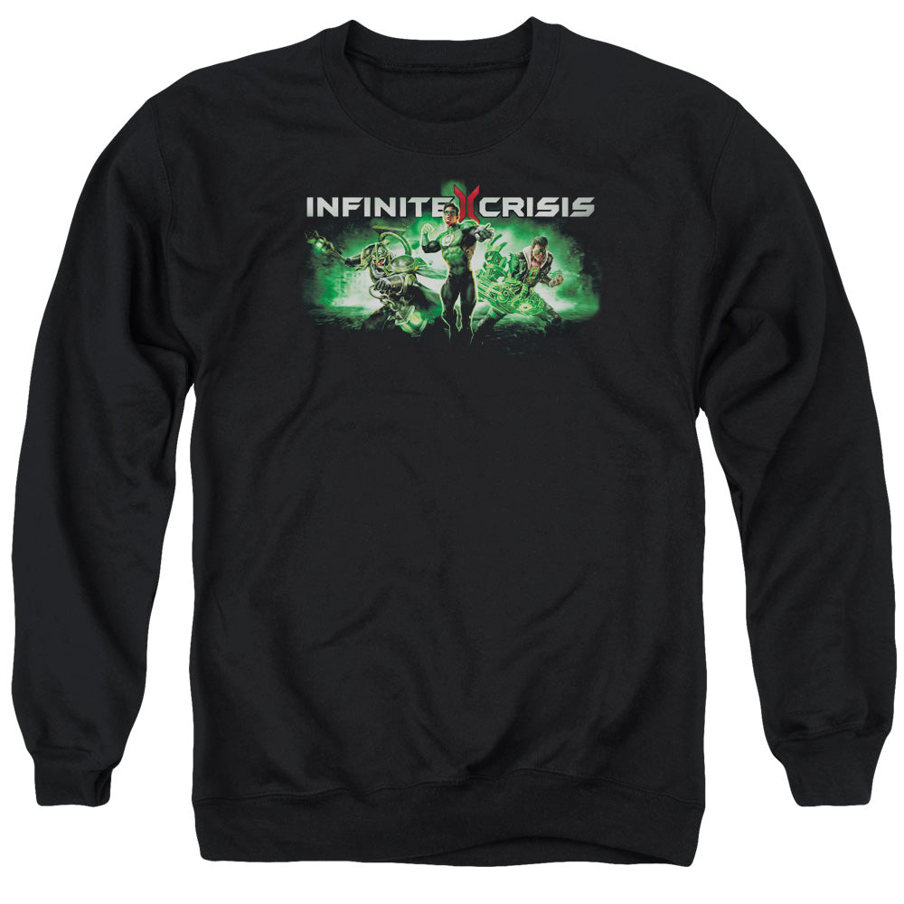 INFINITE CRISIS/IC GREEN - ADULT CREWNECK SWEATSHIRT - BLACK