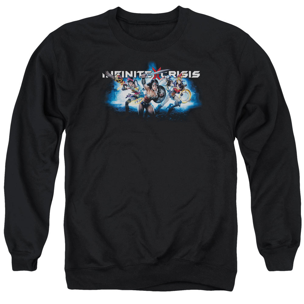 INFINITE CRISIS/IC BLUE - ADULT CREWNECK SWEATSHIRT - BLACK