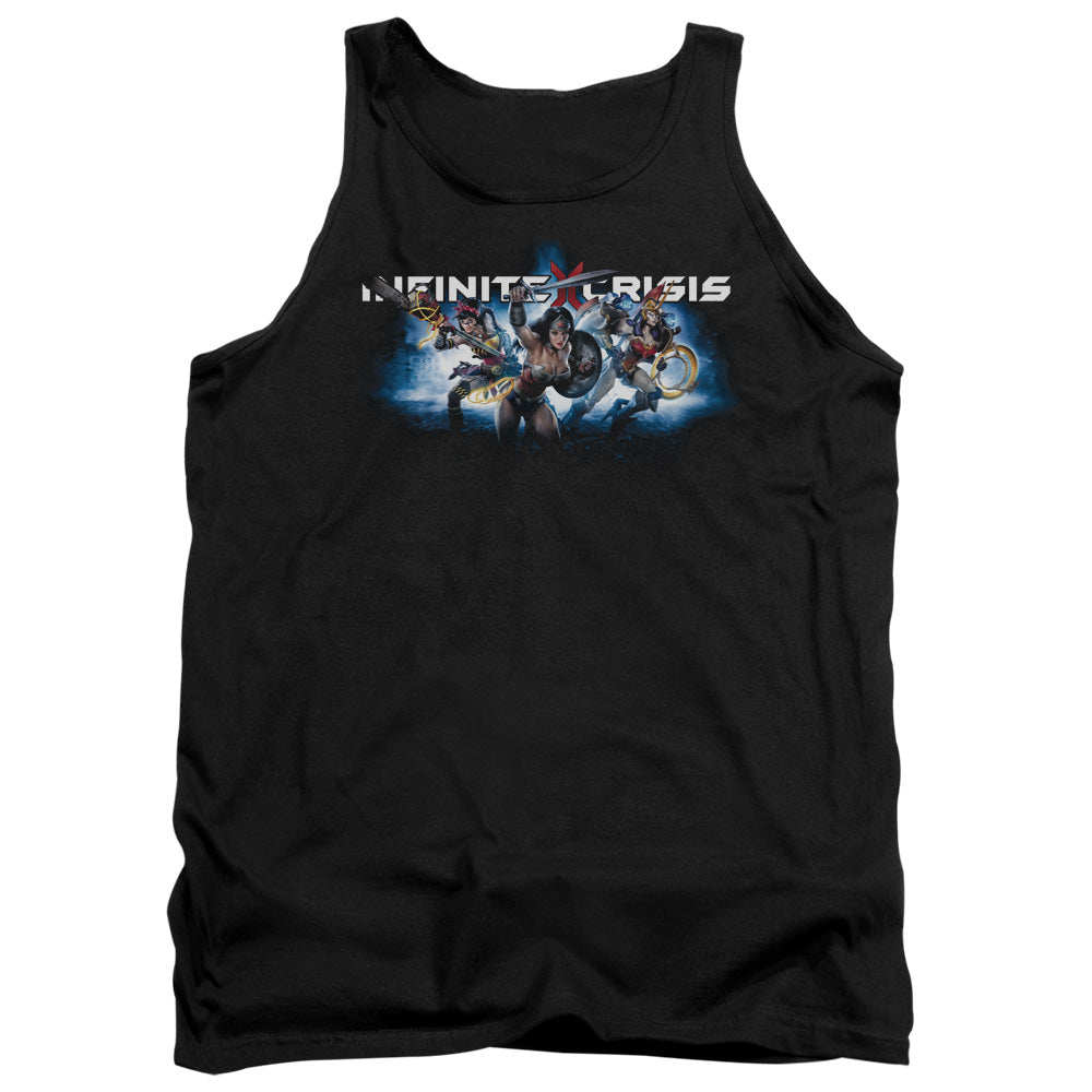 INFINITE CRISIS/IC BLUE - ADULT TANK - BLACK