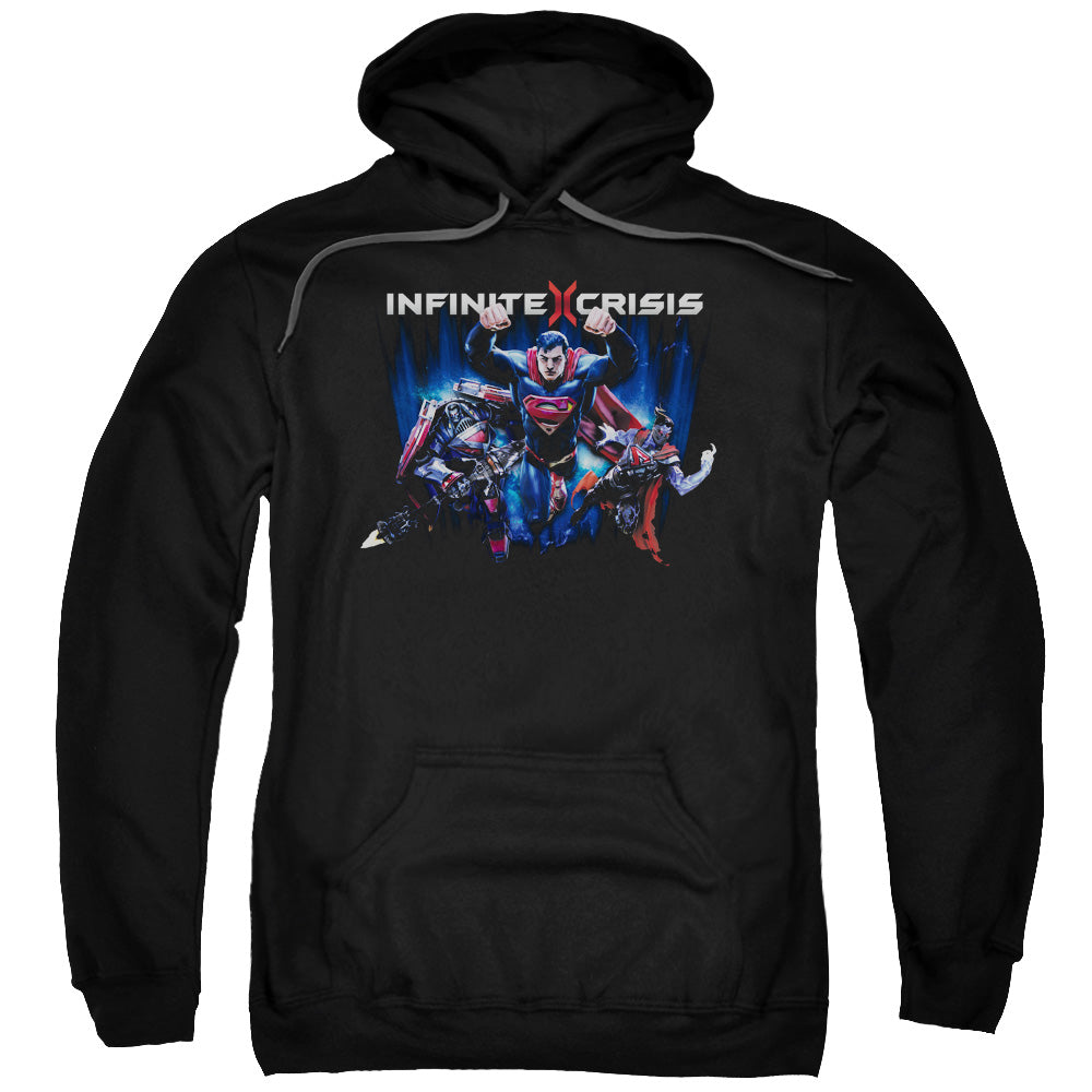 INFINITE CRISIS/IC SUPER - ADULT PULLOVER HOODIE - BLACK